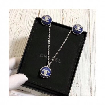 CHANEL  White Gold  Choker &  Earring - 샤넬  여성용 18k도금 화이트 골드 목걸이, 귀걸이쎄트