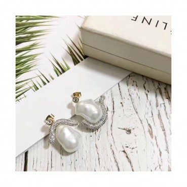 CELINE White Gold Earring - 셀리느 여성용 실버 골드 귀걸이