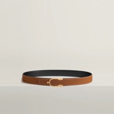 에르메스 남성 S Eperon 버클 리버서블 벨트 - Hermes Mens S Eperon Buckle Reversible Belt 