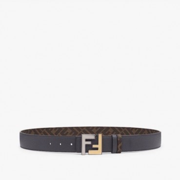 펜디 남성 시그니처 양면 그레이 벨트 - Fendi Mens Gray Belts 