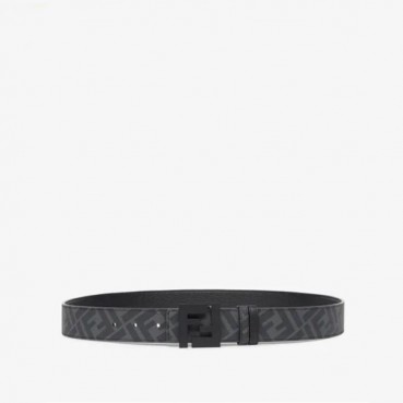 펜디 남성 시그니처 블랙 그레이 벨트 - Fendi Mens Black Belts 
