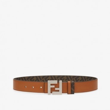 펜디 남성 시그니처 양면 브라운 벨트 - Fendi Mens Brown Belts 