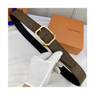 Louis Vuitton 2021 Men's Leather Belt,3.5cm,LOUBT0231 - 루이비통 2021 남성용 레더 벨트,3.5cm,카키