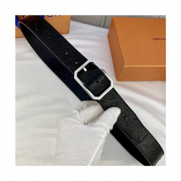 Louis Vuitton 2021 Men's Leather Belt,3.5cm,LOUBT0229 - 루이비통 2021 남성용 레더 벨트,3.5cm,블랙