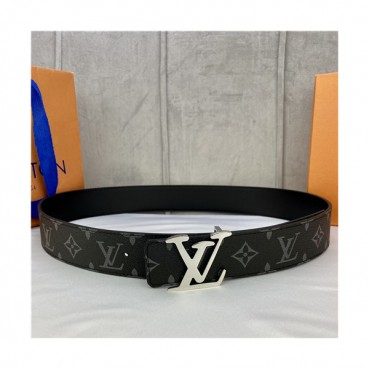 Louis Vuitton 2021 Men's Leather Belt,3.5cm,LOUBT0225 - 루이비통 2021 남성용 레더 벨트,3.5cm,블랙