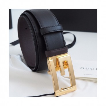 Gucci 2021 Men's Leather Belt,3.5cm,GUBT0227 - 구찌 2021 남성용 레더 벨트,3.5cm,블랙