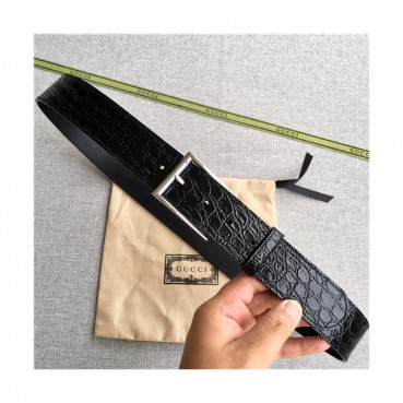 Gucci 2021 Men's Leather Belt,3.8cm,GUBT0224 - 구찌 2021 남성용 레더 벨트,3.8cm, 블랙