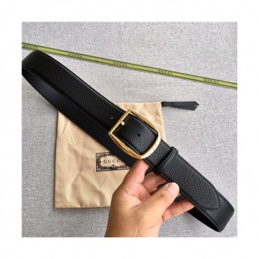 Gucci 2021 Men's Leather Belt,3.8cm,GUBT0223 - 구찌 2021 남성용 레더 벨트,3.8cm, 블랙