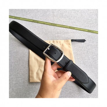 Gucci 2021 Men's Leather Belt,3.8cm,GUBT0222 - 구찌 2021 남성용 레더 벨트,3.8cm, 블랙