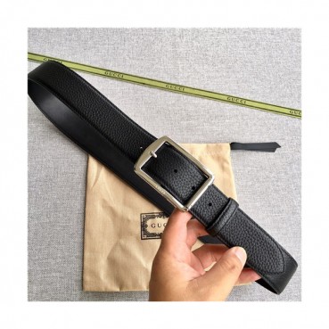Gucci 2021 Men's Leather Belt,3.8cm,GUBT0221 - 구찌 2021 남성용 레더 벨트,3.8cm, 블랙