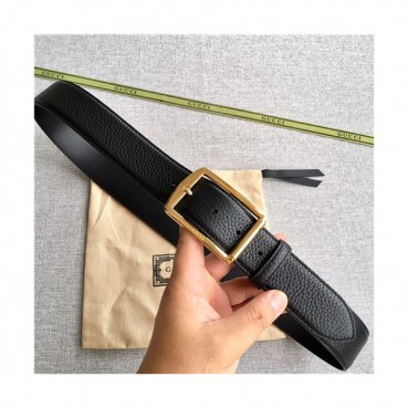 Gucci 2021 Men's Leather Belt,3.8cm,GUBT0220 - 구찌 2021 남성용 레더 벨트,3.8cm, 블랙