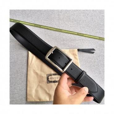 Gucci 2021 Men's Leather Belt,3.8cm,GUBT0219 - 구찌 2021 남성용 레더 벨트,3.8cm, 블랙