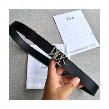 Dior 2021 Men's Leather Belt,3.8cm,DIOBT0071 - 디올 2021 남성용 레더 벨트,3.8cm,블랙