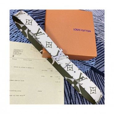 Louis Vuitton 2021 Women's Leather Belt,3.0cm,LOUBT0223 - 루이비통 2021 여성용 레더 벨트,3.0cm,화이트