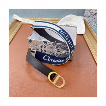 Dior 2021 Women's Leather Belt,3.5cm,DIOBT0064 - 디올 2021 여성용 레더 벨트,3.5cm,네이비