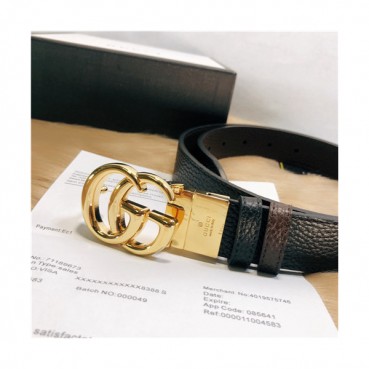 Gucci 2021 Women's Leather Belt,3.0cm,GUBT0217 - 구찌 2021 여성용 레더 벨트,3.0cm,블랙