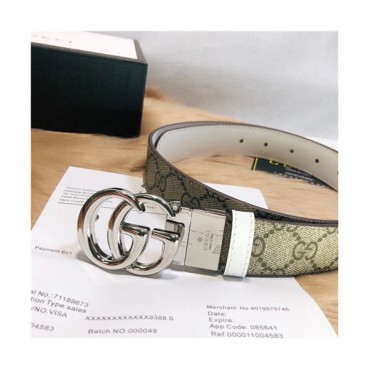 Gucci 2021 Women's Leather Belt,3.0cm,GUBT0215 - 구찌 2021 여성용 레더 벨트,3.0cm,베이지