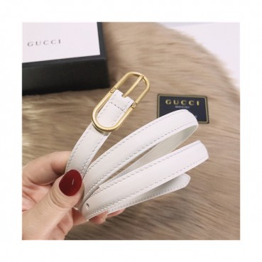 Gucci 2021 Women's Leather Belt,1.5cm,GUBT0213 - 구찌 2021 여성용 레더 벨트,1.5cm,화이트