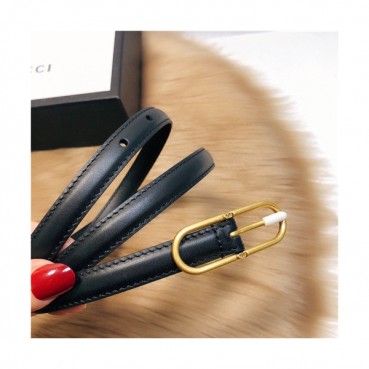 Gucci 2021 Women's Leather Belt,1.5cm,GUBT0207 - 구찌 2021 여성용 레더 벨트,1.5cm,블랙