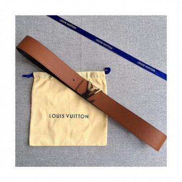 Louis Vuitton 2021 Men's Leather Belt,4.0cm,LOUBT0218 - 루이비통 2021 남성용 레더 벨트,4.0cm,카멜