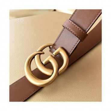 Gucci 2021 Women's Leather Belt,3.0cm,GUBT0200 - 구찌 2021 여성용 레더 벨트,3.0cm,브라운