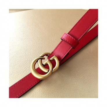 Gucci 2021 Women's Leather Belt,2.0cm,GUBT0195 - 구찌 2021 여성용 레더 벨트,2.0cm,레드