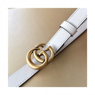 Gucci 2021 Women's Leather Belt,2.0cm,GUBT0194 - 구찌 2021 여성용 레더 벨트,2.0cm,화이트