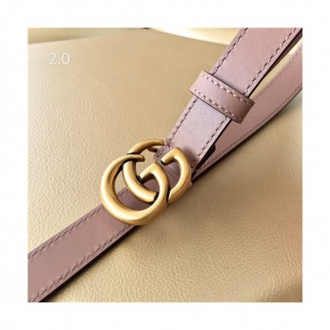 Gucci 2021 Women's Leather Belt,2.0cm,GUBT0193 - 구찌 2021 여성용 레더 벨트,2.0cm,핑크