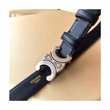 Celine 2021 Women's Leather Belt,2.5cm,CELBT0016 - 셀린느 2021 여성용 레더 벨트,2.5cm, 블랙
