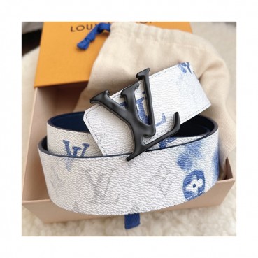 Louis Vuitton 2021 Men's Leather Belt,4.0cm,LOUBT0206 - 루이비통 2021 남성용 레더 벨트,4.0cm,화이트