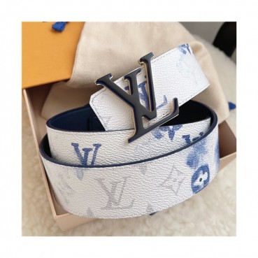 Louis Vuitton 2021 Men's Leather Belt,4.0cm,LOUBT0204 - 루이비통 2021 남성용 레더 벨트,4.0cm,화이트