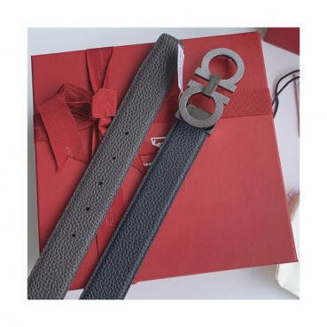 Salvatore Ferragamo 2021 Men's Leather Belt,3.5cm,FERBT0094 - 페라가모 2021 남성용 레더 벨트,3.5cm,블랙