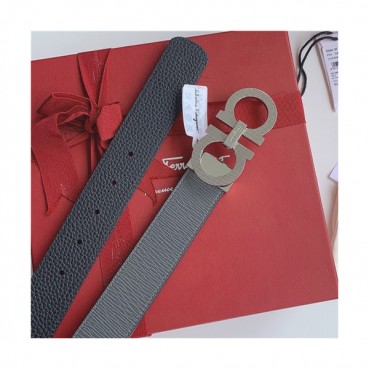 Salvatore Ferragamo 2021 Men's Leather Belt,3.5cm,FERBT0093 - 페라가모 2021 남성용 레더 벨트,3.5cm,블랙