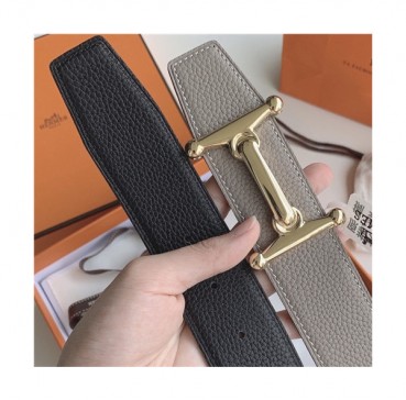 Hermes 2021 Men's Leather Belt,3.8cm,HERBT0149 - 에르메스 2021 남성용 레더 벨트,3.8cm,카키
