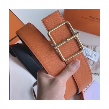 Hermes 2021 Men's Leather Belt,3.8cm,HERBT0146 - 에르메스 2021 남성용 레더 벨트,3.8cm,오렌지