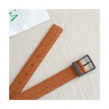 Bottega Veneta 2021 Men's Leather Belt,3.5cm,BOTBT0049 - 보테가베네타 2021 남성용 레더 벨트,3.5cm,오렌지