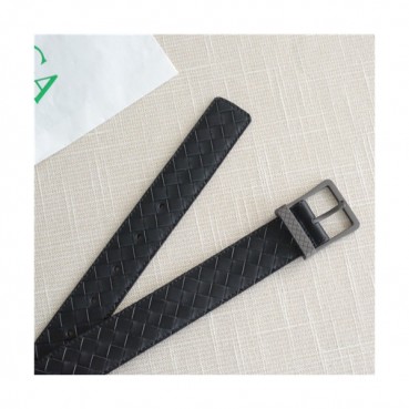 Bottega Veneta 2021 Men's Leather Belt,3.5cm,BOTBT0047 - 보테가베네타 2021 남성용 레더 벨트,3.5cm,블랙
