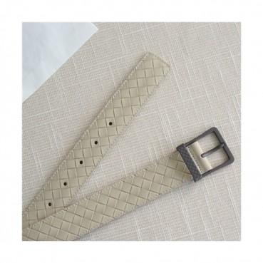 Bottega Veneta 2021 Men's Leather Belt,3.5cm,BOTBT0046 - 보테가베네타 2021 남성용 레더 벨트,3.5cm,화이트