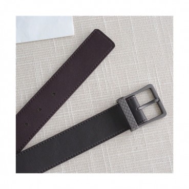 Bottega Veneta 2021 Men's Leather Belt,3.5cm,BOTBT0044 - 보테가베네타 2021 남성용 레더 벨트,3.5cm,블랙