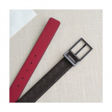 Bottega Veneta 2021 Men's Leather Belt,3.5cm,BOTBT0041 - 보테가베네타 2021 남성용 레더 벨트,3.5cm,브라운