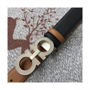Salvatore Ferragamo 2021 Men's Leather Belt,3.5cm,FERBT0086 - 페라가모 2021 남성용 레더 벨트,3.5cm,블랙
