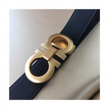 Salvatore Ferragamo 2021 Men's Leather Belt,3.5cm,FERBT0085 - 페라가모 2021 남성용 레더 벨트,3.5cm,블랙