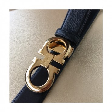 Salvatore Ferragamo 2021 Men's Leather Belt,3.5cm,FERBT0082 - 페라가모 2021 남성용 레더 벨트,3.5cm,블랙
