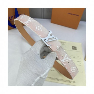 Louis Vuitton 2021 Women's Leather Belt,3.0cm,LOUBT0196 - 루이비통 2021 여성용 레더 벨트,3.0cm,핑크