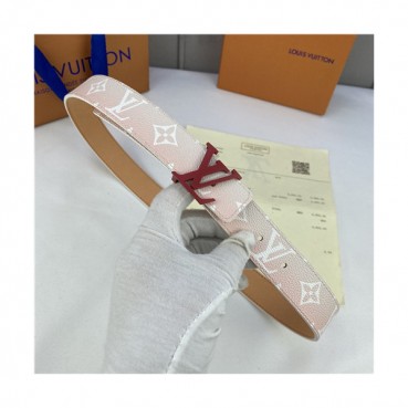 Louis Vuitton 2021 Women's Leather Belt,3.0cm,LOUBT0195 - 루이비통 2021 여성용 레더 벨트,3.0cm,핑크