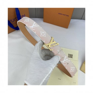Louis Vuitton 2021 Women's Leather Belt,3.0cm,LOUBT0194 - 루이비통 2021 여성용 레더 벨트,3.0cm,핑크