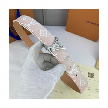 Louis Vuitton 2021 Women's Leather Belt,3.0cm,LOUBT0193 - 루이비통 2021 여성용 레더 벨트,3.0cm,핑크