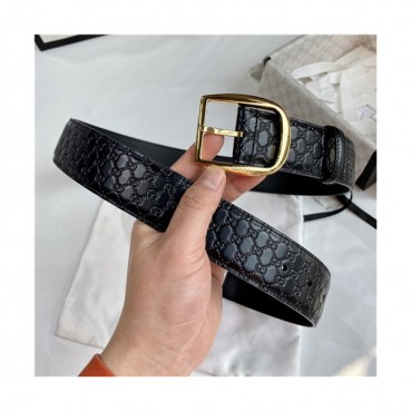 Gucci 2021 Men's Leather Belt,4.0cm,GUBT0189 - 구찌 2021 남성용 레더 벨트,4.0cm,블랙