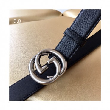 Gucci 2021 Women's Leather Belt,3.0cm,GUBT0178 - 구찌 2021 여성용 레더 벨트,3.0cm,블랙