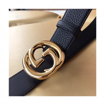 Gucci 2021 Men's Leather Belt,4.0cm,GUBT0176 - 구찌 2021 남성용 레더 벨트,4.0cm,블랙
